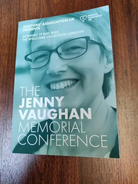 Front of the programme for DAUK's Jenny Vaughan Memorial Conference