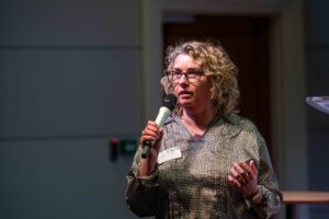 Dr Claire Davies speaking at DAUK's Jenny Vaughan Memorial Conference