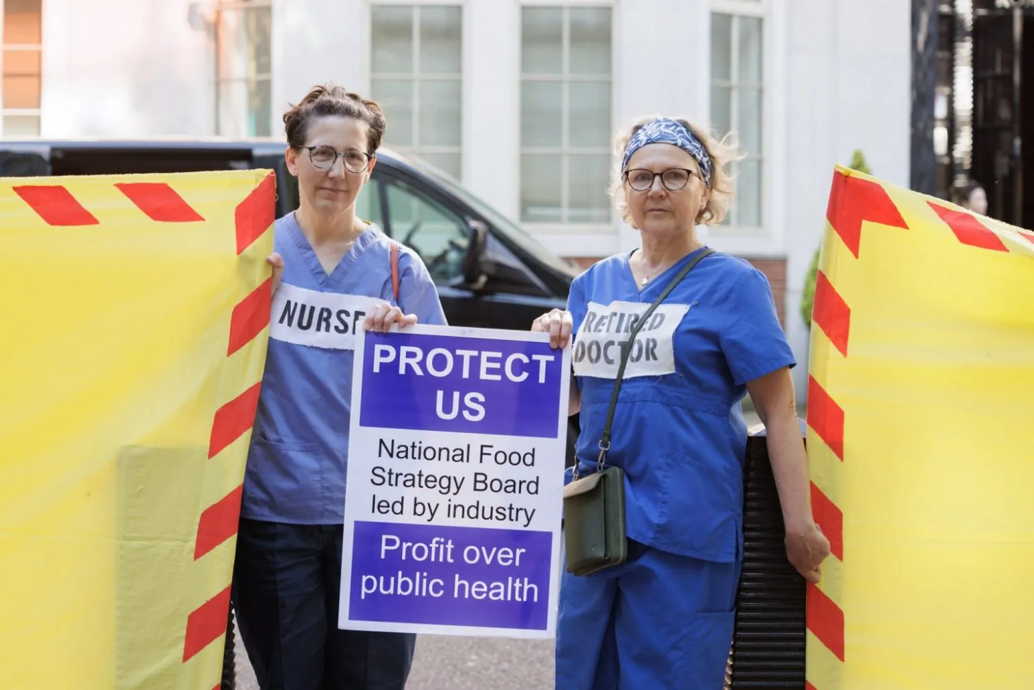 Health workers protest outside DEFRA. DAUK has signed an open letter to the Government calling for health and the environment to be placed at the heart of the UK's food strategy.