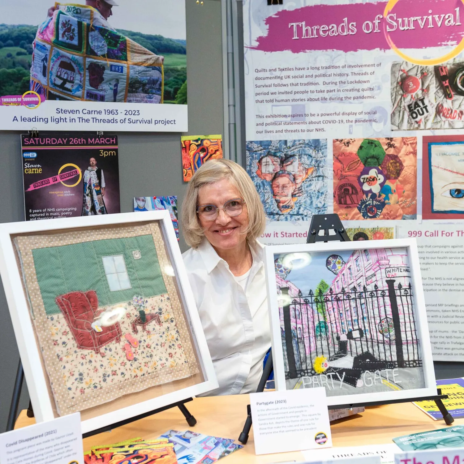 The Threads of Survival display at the DAUK conference