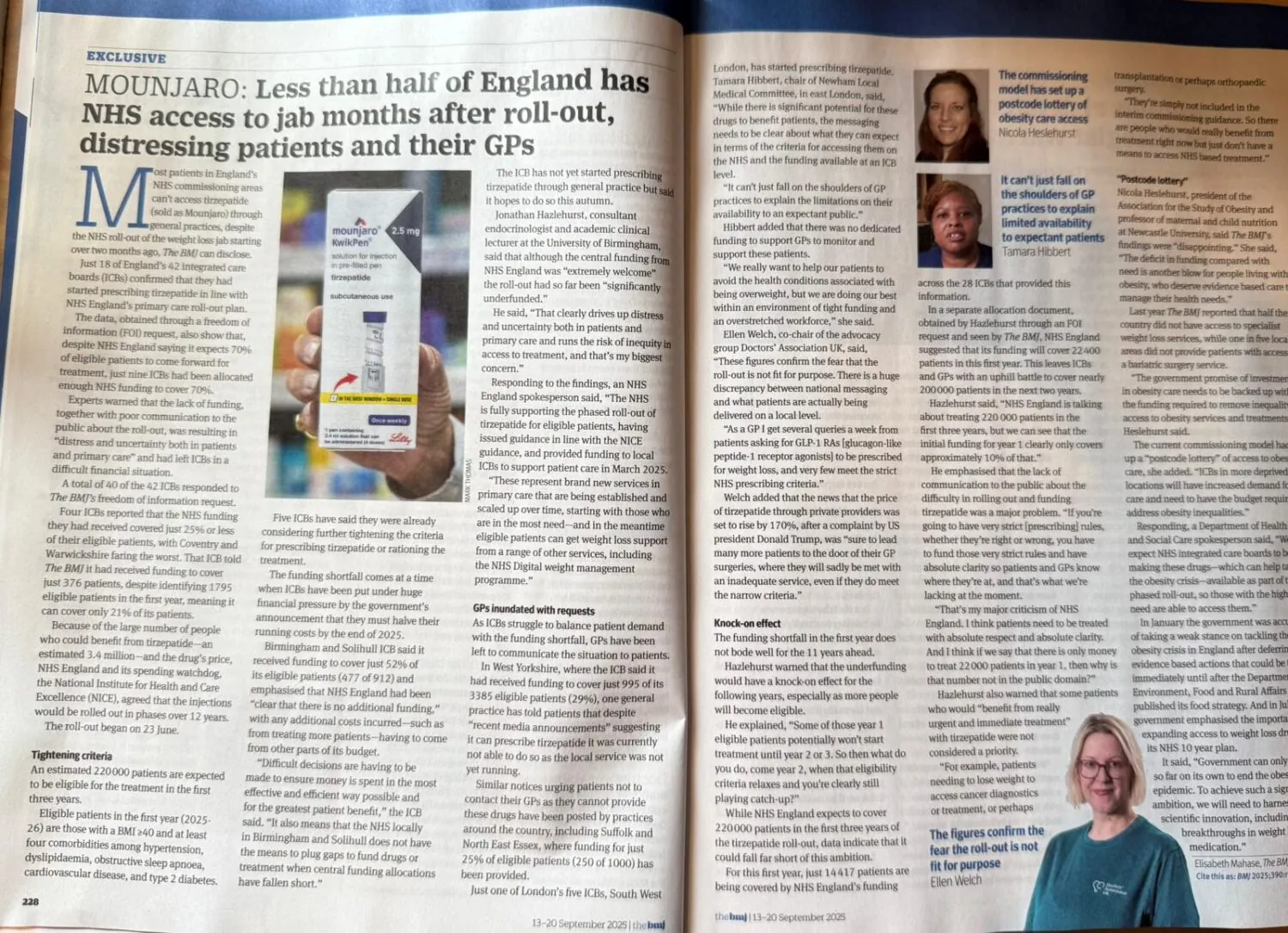 DAUK co-chair Dr Ellen Welch provided commentary in the national media on the impact on GPs of the rollout of weight-loss treatment